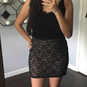 Gold and black Bodycon skirt